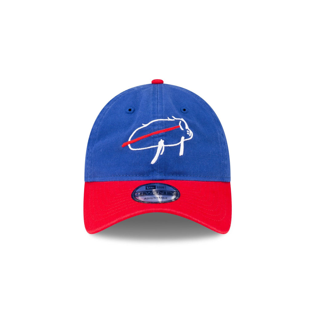 Buffalo Bills Billustration Red Visor 9TWENTY Adjustable Hat